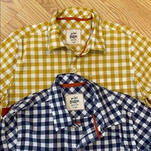 TWO Boys Mini Boden Size 7-8 y Button Down Shirts